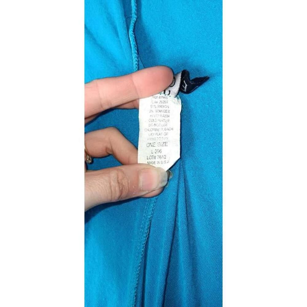 Venus Open Front Long Slinky Cardigan Womens Size One Size Bright Blue... - Picture 9 of 10